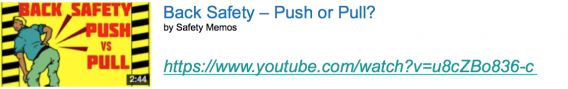 Back Safety Push or pull
